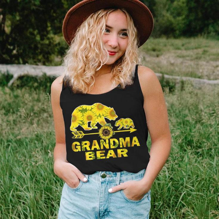 Grandma Bear Sunflower Funny Mother Father Gift Women Tank Top Basic Casual Daily Weekend Graphic Gifts for Her