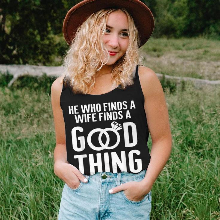 He Who Finds A Wife Finds A Good Thing Couple Matching Women Tank Top Basic Casual Daily Weekend Graphic Gifts for Her