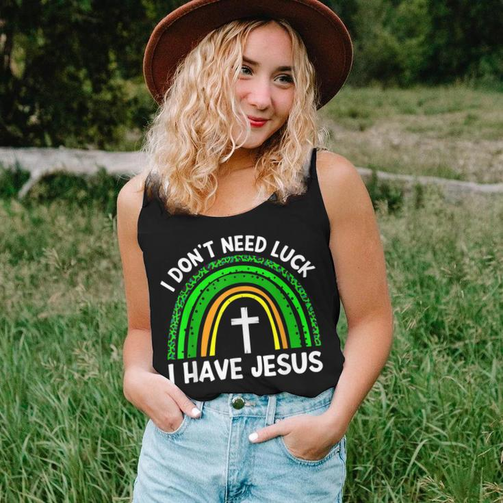 I Dont Need Luck I Have Jesus God St Patricks Day Christian Women Tank Top Basic Casual Daily Weekend Graphic Gifts for Her