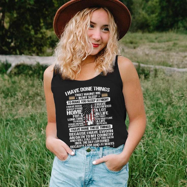 I Have Done Things That Haunt Me In My Sleep US Veteran Women Tank Top Basic Casual Daily Weekend Graphic Gifts for Her