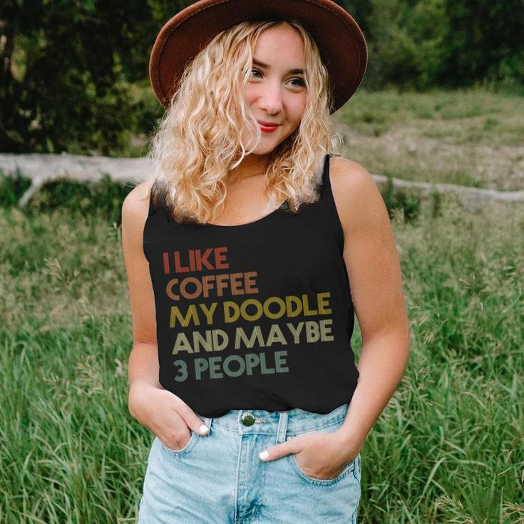 I Like Coffee My Doodle And Maybe 3 People Vintage Women Tank Top Basic Casual Daily Weekend Graphic Gifts for Her