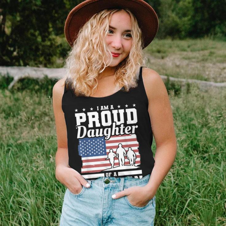 Im A Proud Daughter Of A Veteran American Flag Veterans Day Women Tank Top Basic Casual Daily Weekend Graphic Gifts for Her