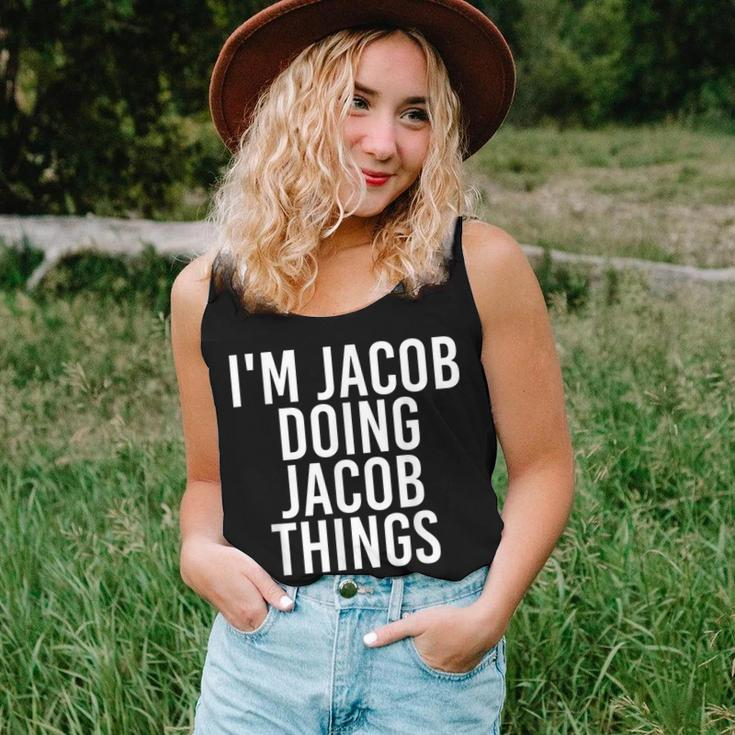 Im Jacob Doing Jacob Things Funny Christmas Gift Idea Women Tank Top Basic Casual Daily Weekend Graphic Gifts for Her