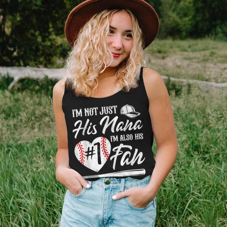 Im Not Just His Nana Im His Number One Fan Baseball Cute Women Tank Top Basic Casual Daily Weekend Graphic Gifts for Her