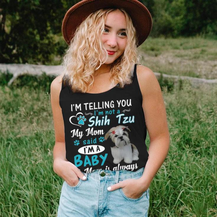 Im Telling You Im Not A Shih Tzu My Mom Said Im A Baby Women Tank Top Basic Casual Daily Weekend Graphic Gifts for Her
