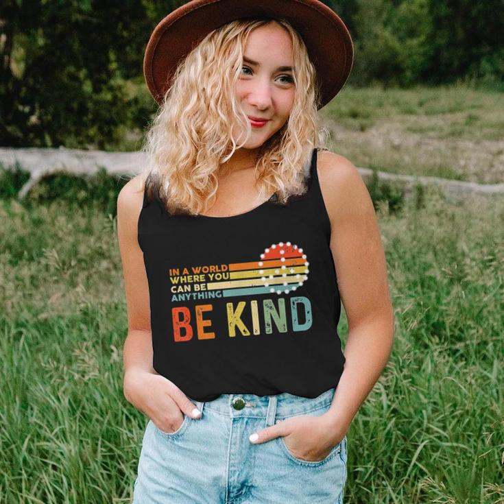 In A World Where You Can Be Anything Be Kind Vintage Hippie Women Tank Top Basic Casual Daily Weekend Graphic Gifts for Her