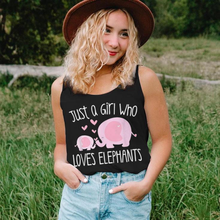 Just A Girl Who Loves Elephants Mom Baby Toddler Kids Gift Women Tank Top Basic Casual Daily Weekend Graphic Gifts for Her