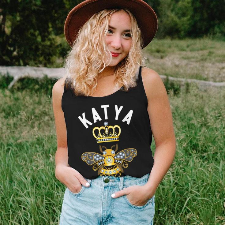 Katya Name Katya Birthday Queen Crown Bee Katya Women Tank Top Gifts for Her