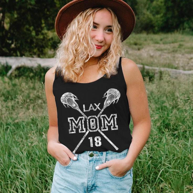 Lax Mom 18 Lacrosse Mom Player Number 18 Mothers Day Gifts Women Tank Top Basic Casual Daily Weekend Graphic Gifts for Her