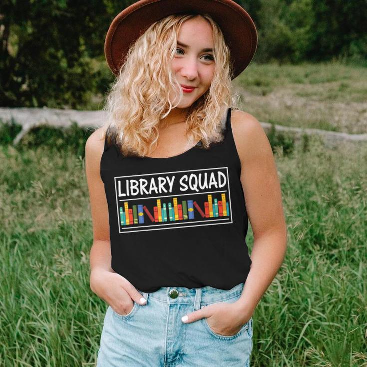 Library Squad Teacher Book Lovers Librarian Women Tank Top Gifts for Her