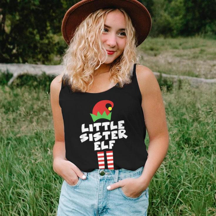 Little Sister Elf Matching Family Christmas Adorable Costume Women Tank Top Gifts for Her