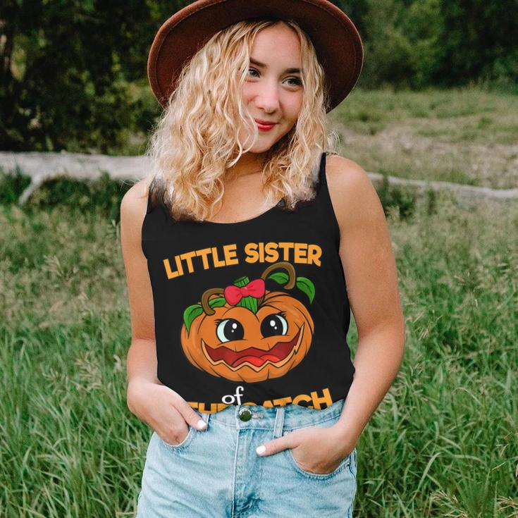 Little Sister Of The Patch Matching Halloween Pumpkins Women Tank Top Gifts for Her