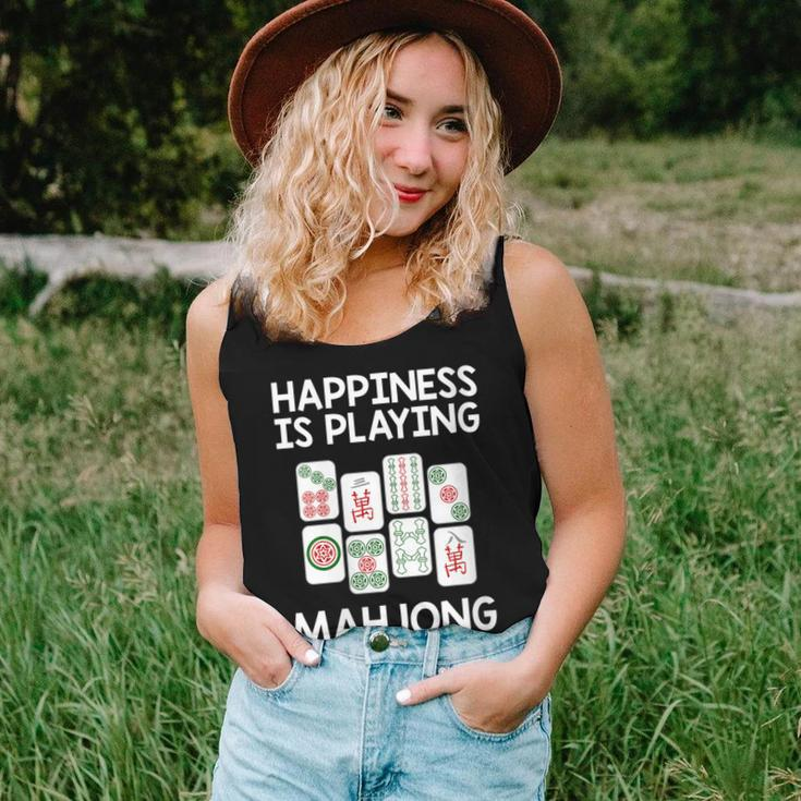 Womens Mahjong Cool Happiness Is Playing Mahjong Girls Women Tank Top Gifts for Her