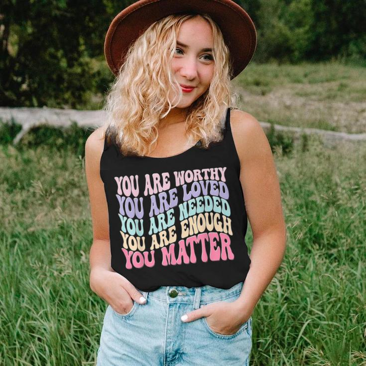 You Matter Kindness Be Kind Groovy Mental Health Awareness Women Tank Top Gifts for Her