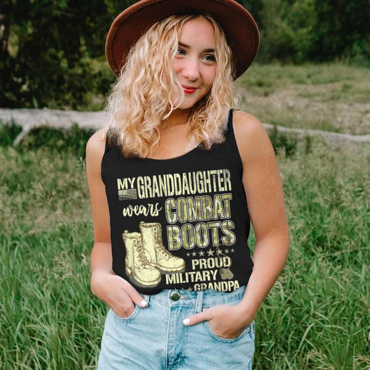 Mens My Granddaughter Wears Combat Boots - Proud Military Grandpa Women Tank Top Basic Casual Daily Weekend Graphic Gifts for Her