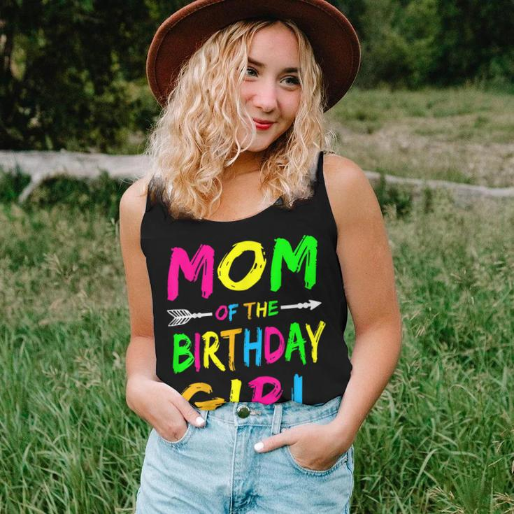 Mom Of The Birthday Girl Glows Retro 80S Party Glow Women Tank Top Gifts for Her