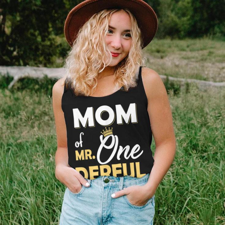 Mom Of Mr Onederful 1St Birthday One-Derful Matching Women Tank Top Basic Casual Daily Weekend Graphic Gifts for Her