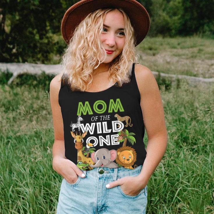 Mom Of The Wild One Zoo Birthday Safari Jungle Animal Women Tank Top Gifts for Her