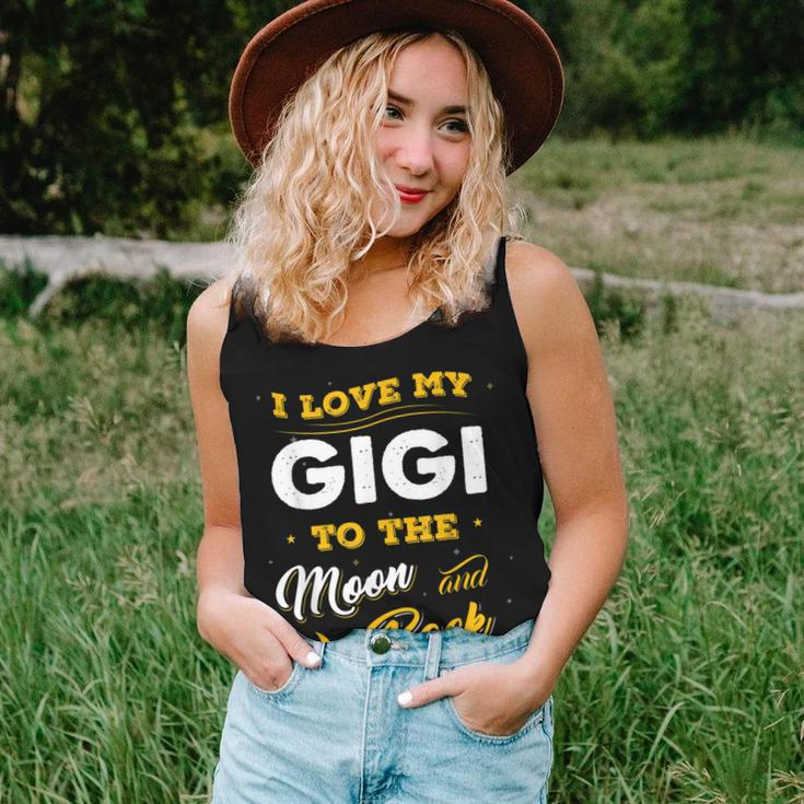 Mothers Day I Love My Gigi To The Moon And Back Women Tank Top Basic Casual Daily Weekend Graphic Gifts for Her