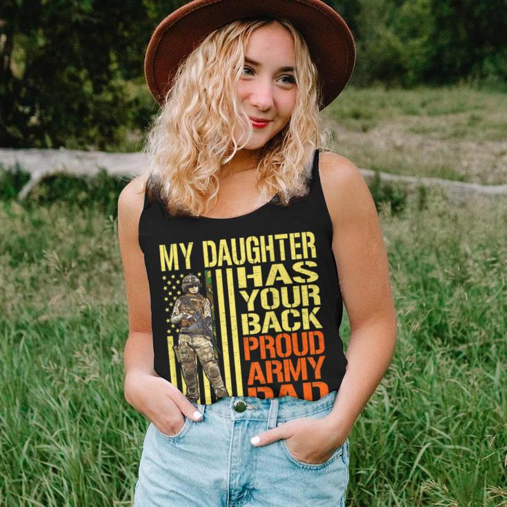 My Daughter Has Your Back Military Proud Army Dad Gift Women Tank Top Basic Casual Daily Weekend Graphic Gifts for Her