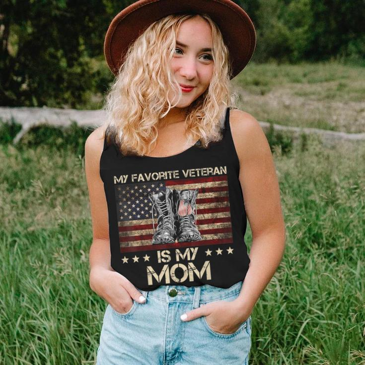 My Favorite Veteran Is My Mom Proud Son Veteran Mom Mother Women Tank Top Basic Casual Daily Weekend Graphic Gifts for Her
