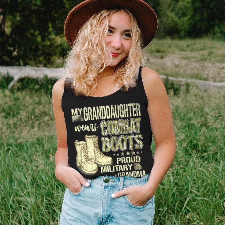 My Granddaughter Wears Combat Boots - Proud Military Grandma Women Tank Top Basic Casual Daily Weekend Graphic Gifts for Her