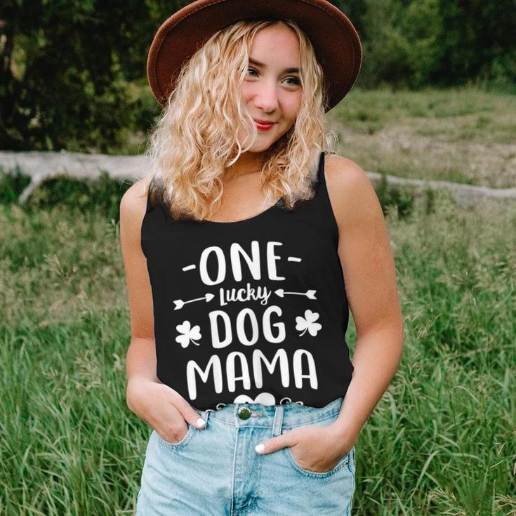Womens One Lucky Dog Mama Shirt St Patrick Day Cute Dog Mom Women Tank Top Gifts for Her
