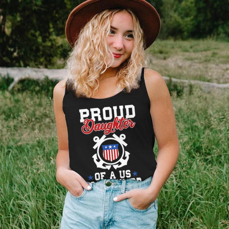 Proud Daughter Of A Us Coast Guard Women Tank Top Basic Casual Daily Weekend Graphic Gifts for Her