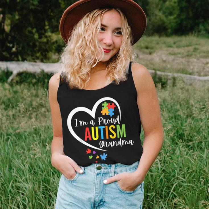 Im A Proud Grandma Love Heart Autism Awareness Puzzle Women Tank Top Gifts for Her