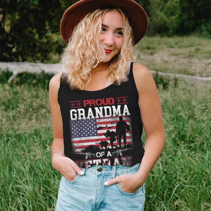 Proud Grandma Of A Veteran Us Flag Military Veterans Day Women Tank Top Basic Casual Daily Weekend Graphic Gifts for Her