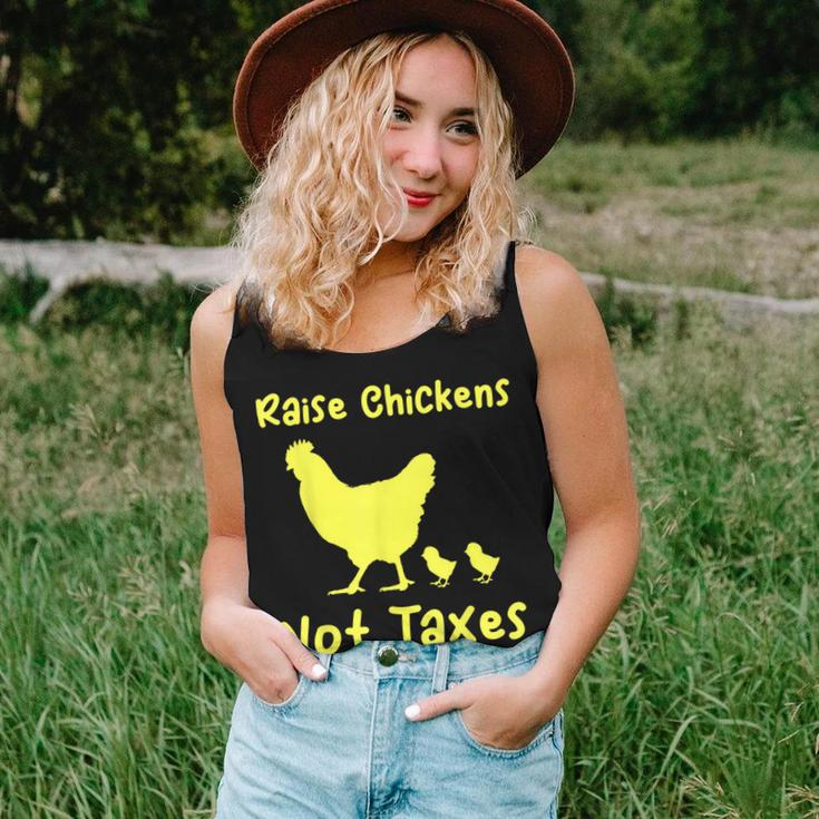 Raise Chickens Not Taxes Libertarian Homestead Ranch Chicks Women Tank Top Gifts for Her