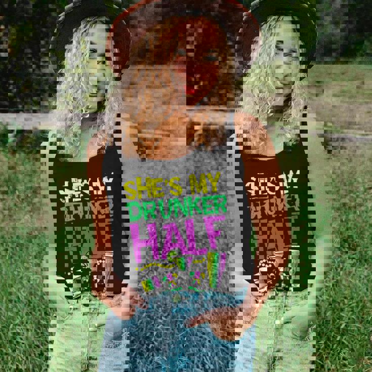 Shes My Drunker Half Matching Couple Boyfriend Mardi Gras Women Tank Top Basic Casual Daily Weekend Graphic Gifts for Her