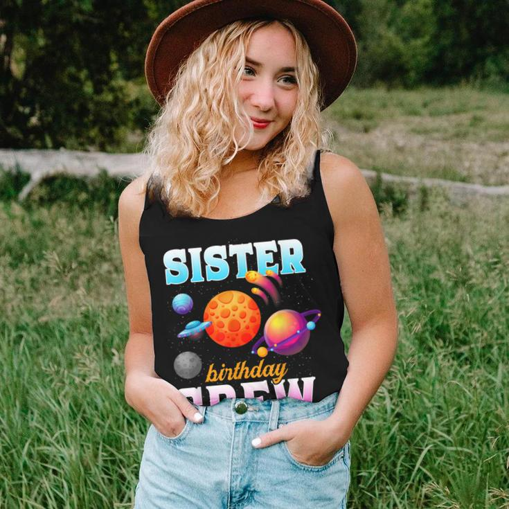 Sister Birthday Crew Outer Space Planets Family Bday Party Women Tank Top Gifts for Her