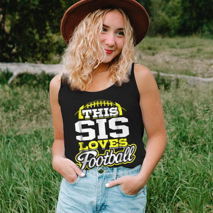 This Sister Loves Football Yellow Variant Women Tank Top Gifts for Her