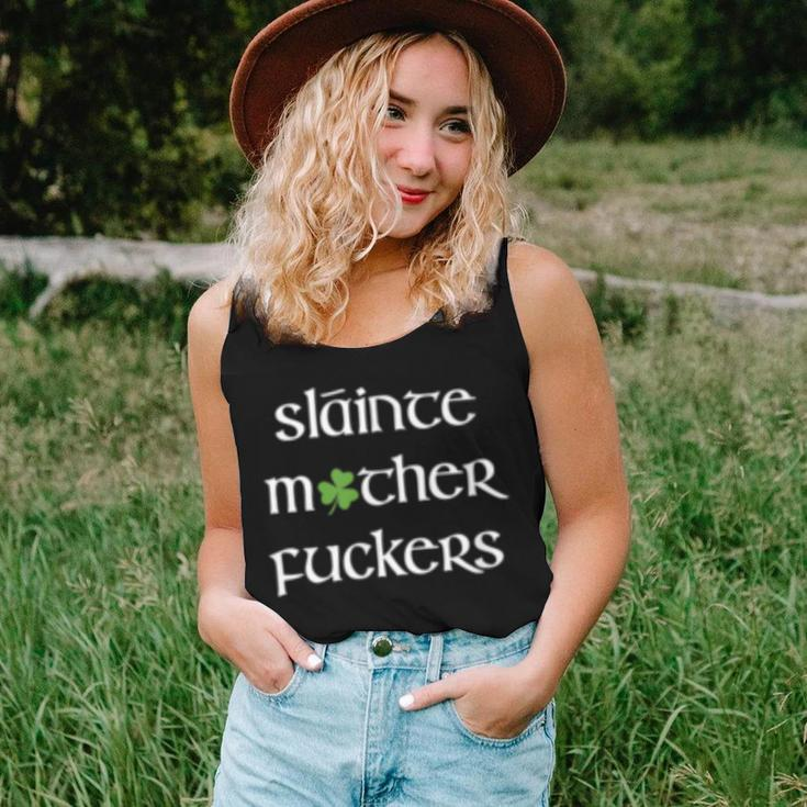 Slainte Motherfuckers Irish Funny St Patricks Day Ireland Women Tank Top Basic Casual Daily Weekend Graphic Gifts for Her