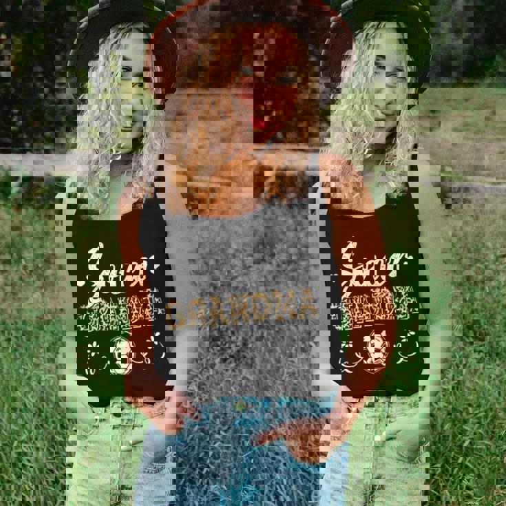 Womens Soccer Fan Leopard Pattern Women Grandma Soccer Player Women Tank Top Gifts for Her