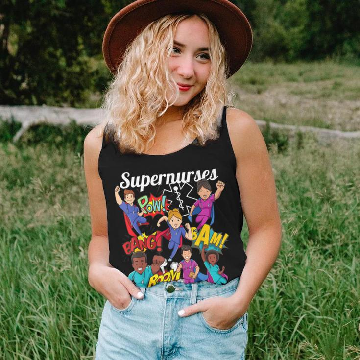 Supernurses Super Hero Comic Superhero Style Rn Nursing Gift Women Tank Top Basic Casual Daily Weekend Graphic Gifts for Her