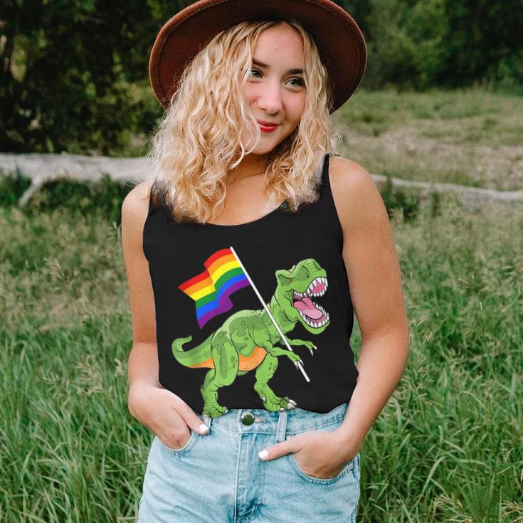 T Rex Rainbow Flag Gay Lesbian Lgbt Pride Women Men Women Tank Top Gifts for Her