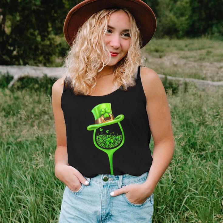 Three Wine Glasses Clover Irish Shamrock St Patrick Day V2 Women Tank Top Basic Casual Daily Weekend Graphic Gifts for Her