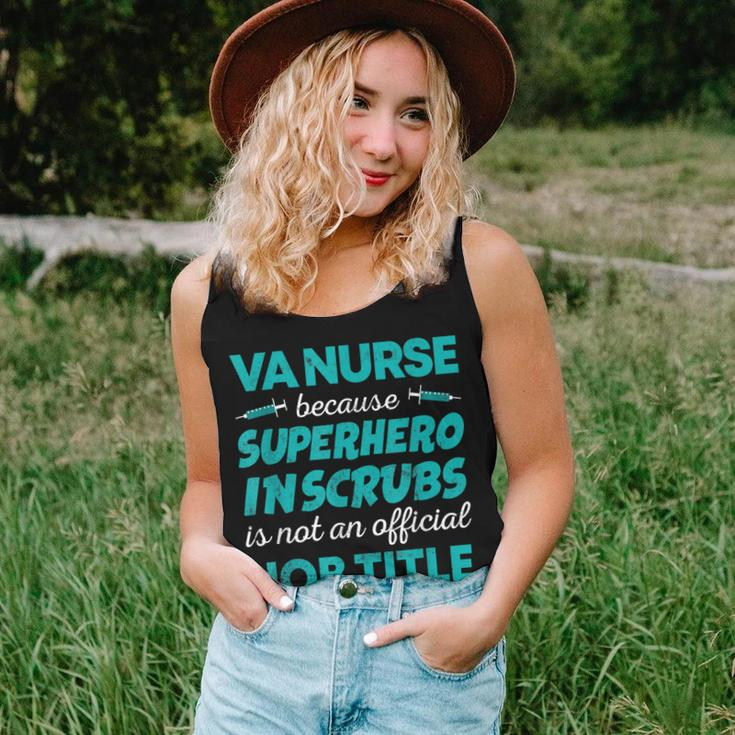 Va Nurse Superhero In Scrubs Not Official Job Title Women Tank Top Gifts for Her