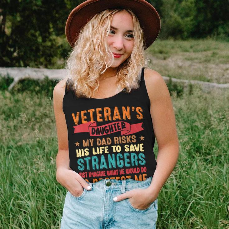 Veteran Dad Risks His Life To Protect Veterans Daughter Women Tank Top Basic Casual Daily Weekend Graphic Gifts for Her