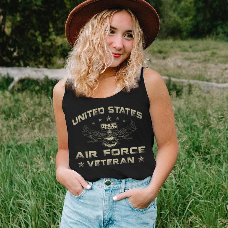 Vintage Usa Flag Proud Us Air Force Veteran For Men Women Women Tank Top Basic Casual Daily Weekend Graphic Gifts for Her