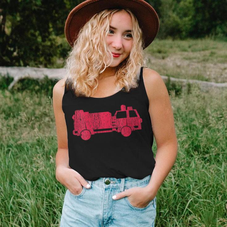Womens Fire Truck Vintage Fire Fighter Gift Fireman Women Tank Top Basic Casual Daily Weekend Graphic Gifts for Her