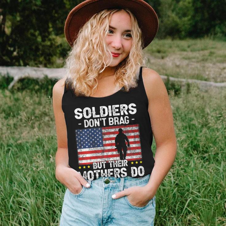 Womens Funny Soldiers Dont Brag Proud Army Mother Mom Military Son Women Tank Top Basic Casual Daily Weekend Graphic Gifts for Her