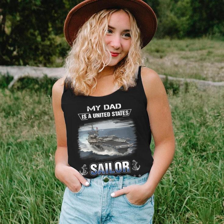 Womens My Dad Is A Sailor Aboard The Uss Abraham Lincoln Cvn 72 Women Tank Top Basic Casual Daily Weekend Graphic Gifts for Her