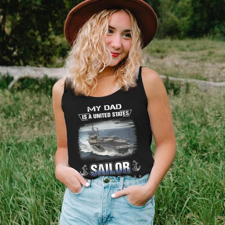 Womens My Dad Is A Sailor Aboard The Uss Nimitz Cvn 68 Women Tank Top Basic Casual Daily Weekend Graphic Gifts for Her