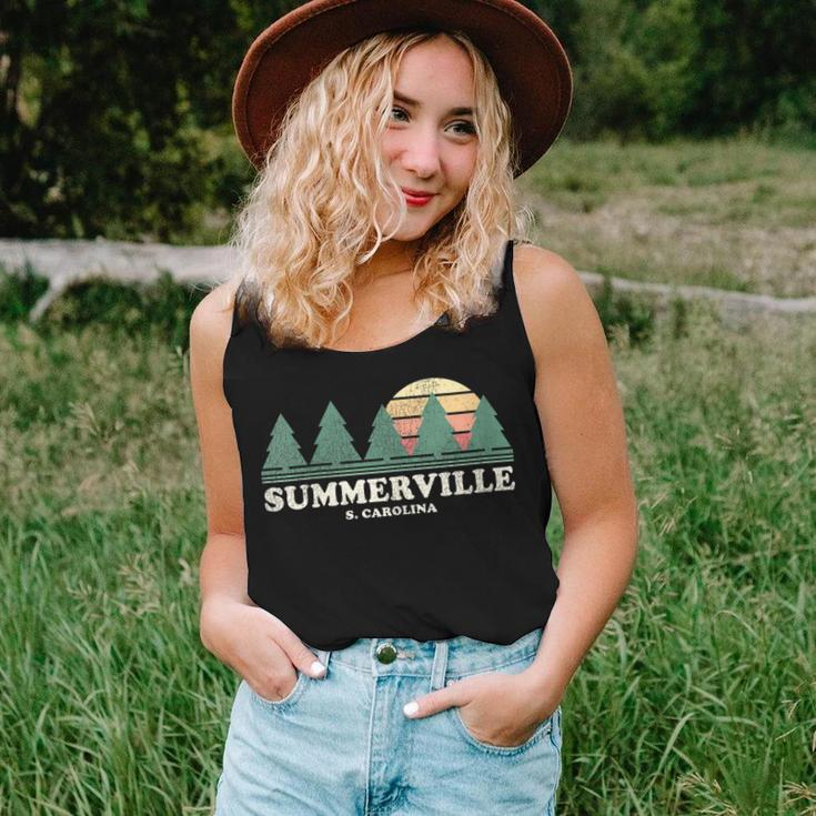 Womens Summerville Sc Vintage Throwback Retro 70S Design Women Tank Top Basic Casual Daily Weekend Graphic Gifts for Her