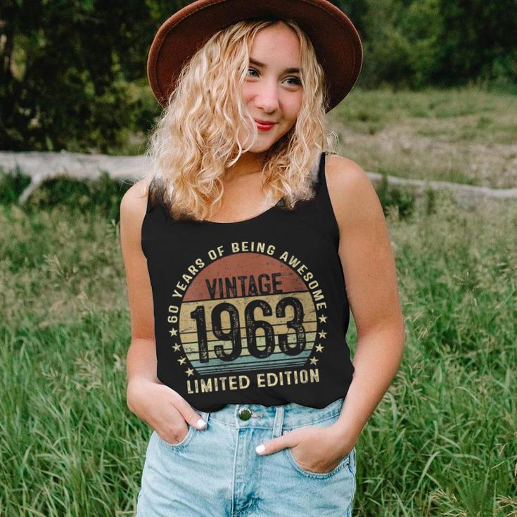 Womens Vintage 1963 60Th Birthday Limited Edition 60 Year Old Gifts Women Tank Top Basic Casual Daily Weekend Graphic Gifts for Her