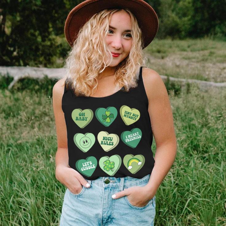 Womens Vintage Heart Candy Nicu Nurse St Patricks Day Women Tank Top Basic Casual Daily Weekend Graphic Gifts for Her
