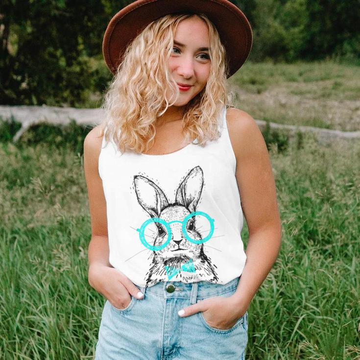 Cute Bunny With Glasses Hipster Stylish Rabbit Women Women Tank Top Gifts for Her
